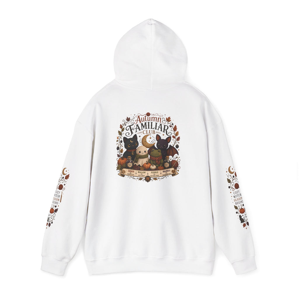Familiar Club Hoodie — Autumn Cats & Pumpkins Cozy Fall Sweatshirt