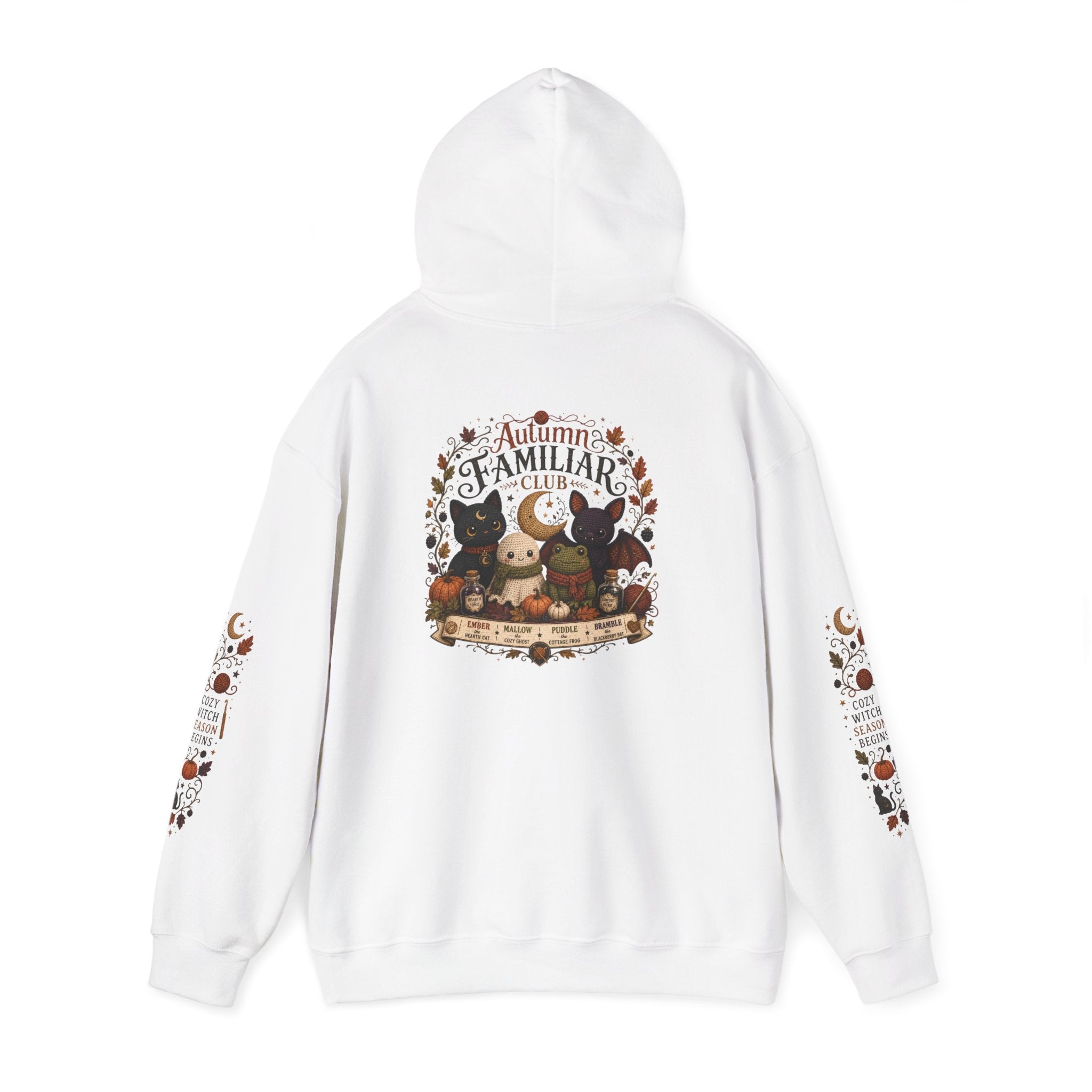 Familiar Club Hoodie — Autumn Cats & Pumpkins Cozy Fall Sweatshirt