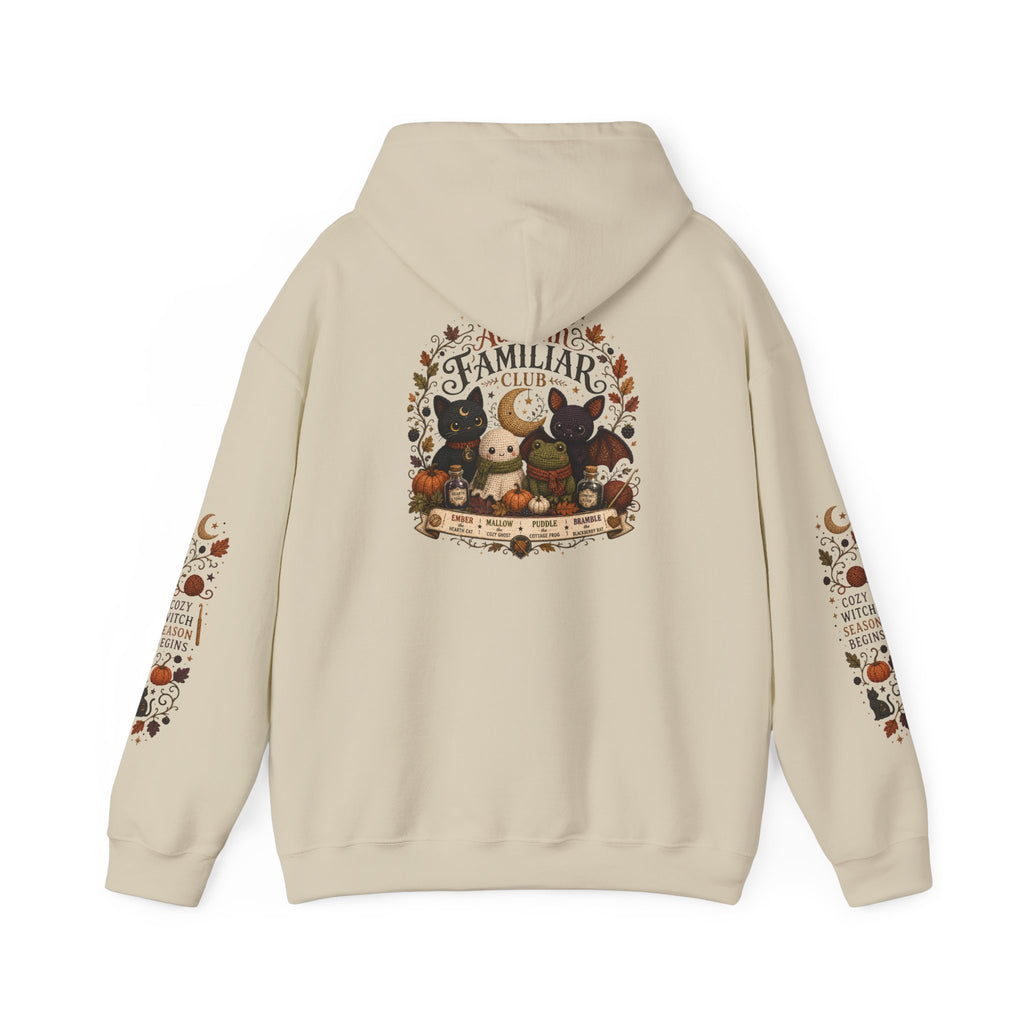 Familiar Club Hoodie — Autumn Cats & Pumpkins Cozy Fall Sweatshirt