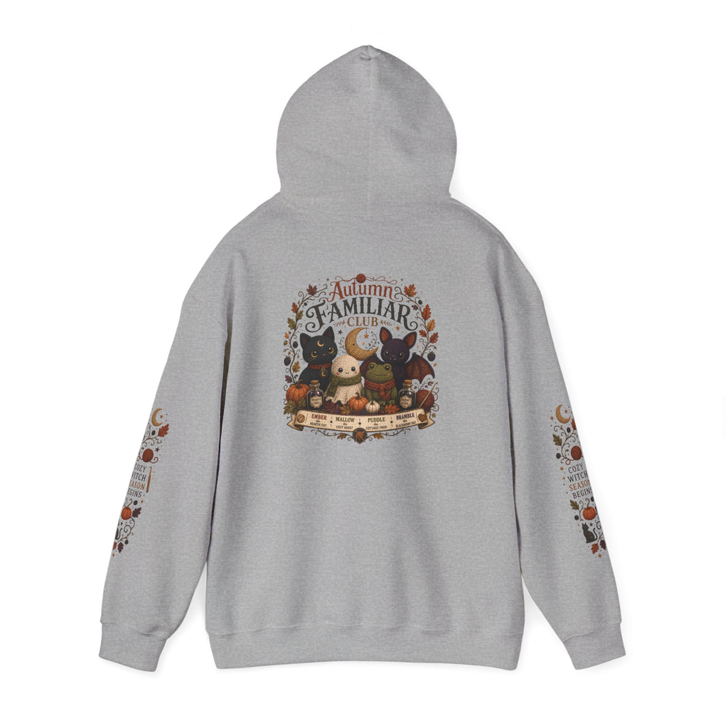 Familiar Club Hoodie — Autumn Cats & Pumpkins Cozy Fall Sweatshirt