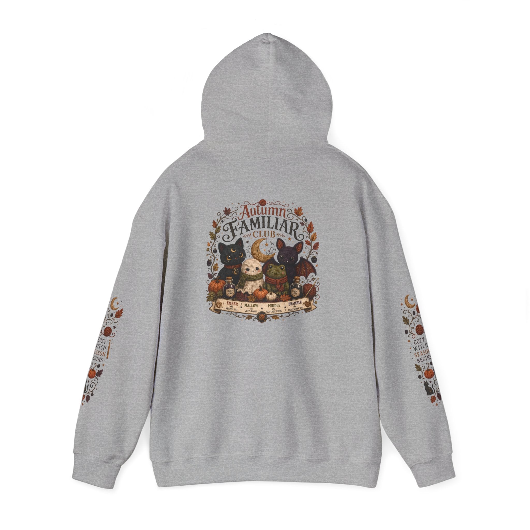 Familiar Club Hoodie — Autumn Cats & Pumpkins Cozy Fall Sweatshirt