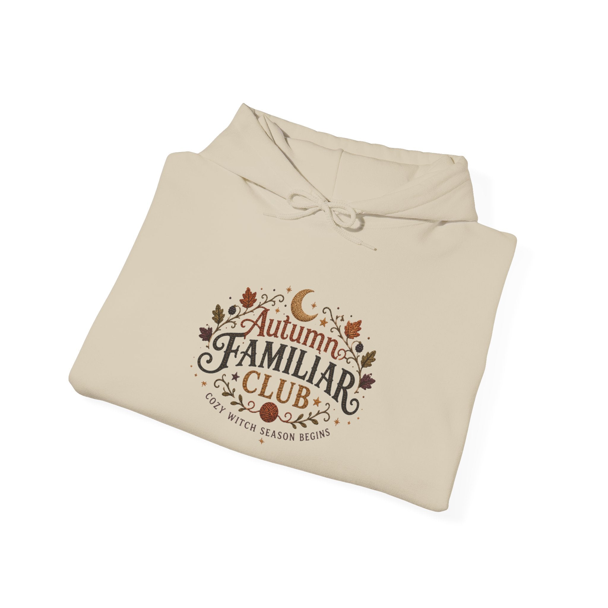 Familiar Club Hoodie — Autumn Cats & Pumpkins Cozy Fall Sweatshirt