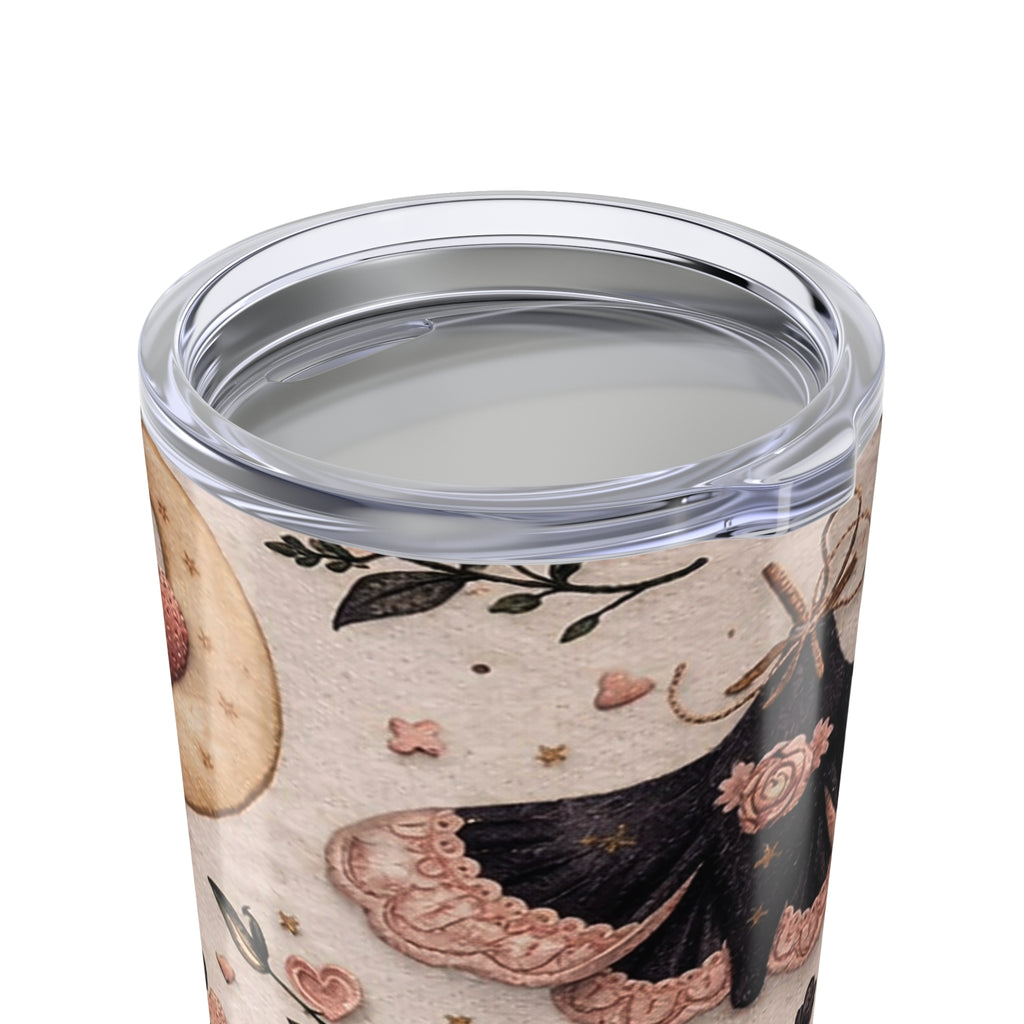 20oz Witchy Moon & Moth Tumbler — Celestial Floral Travel Cup