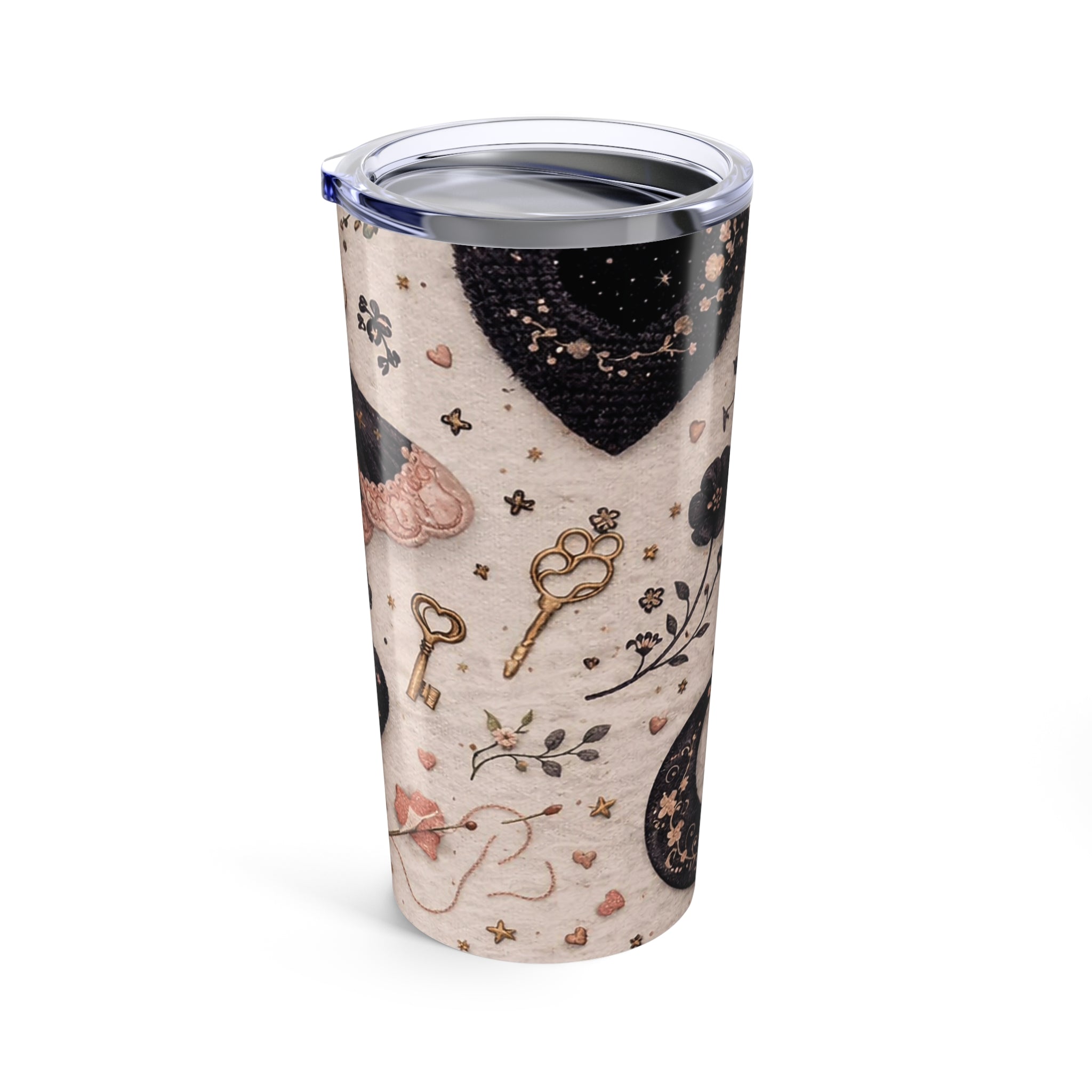 20oz Witchy Moon & Moth Tumbler — Celestial Floral Travel Cup