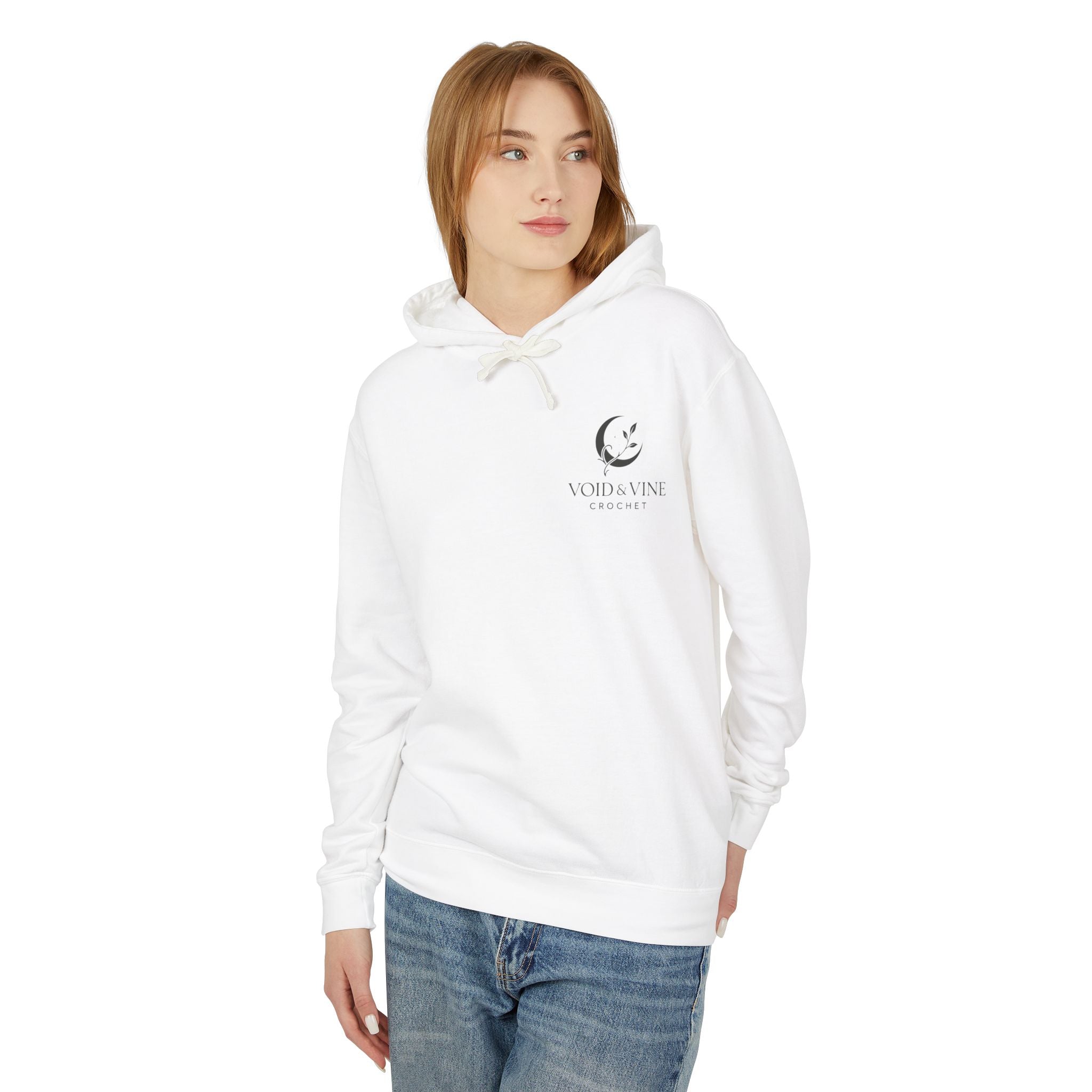 Moon & Bloom Hoodie — "Even the Void Blooms for You" Floral Crescent Crescent Moon Hoodie