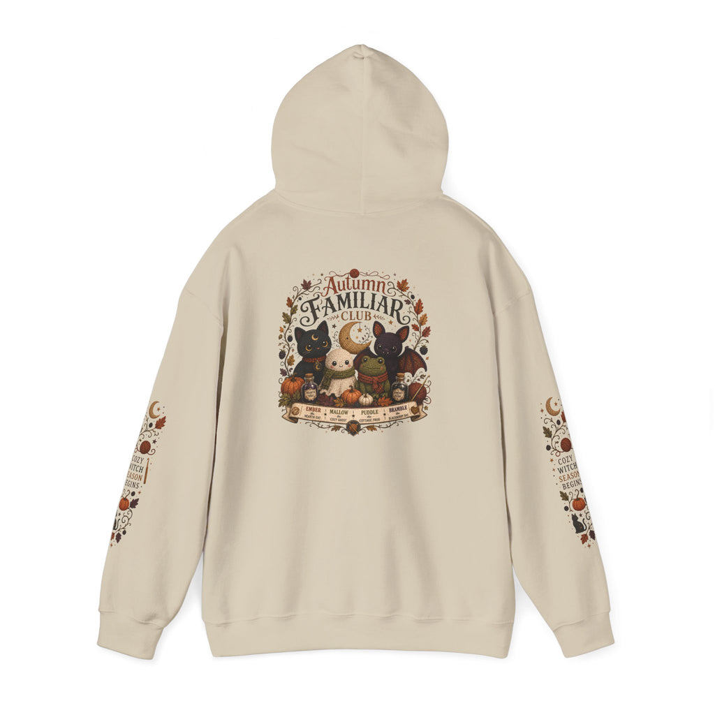 Familiar Club Hoodie — Autumn Cats & Pumpkins Cozy Fall Sweatshirt