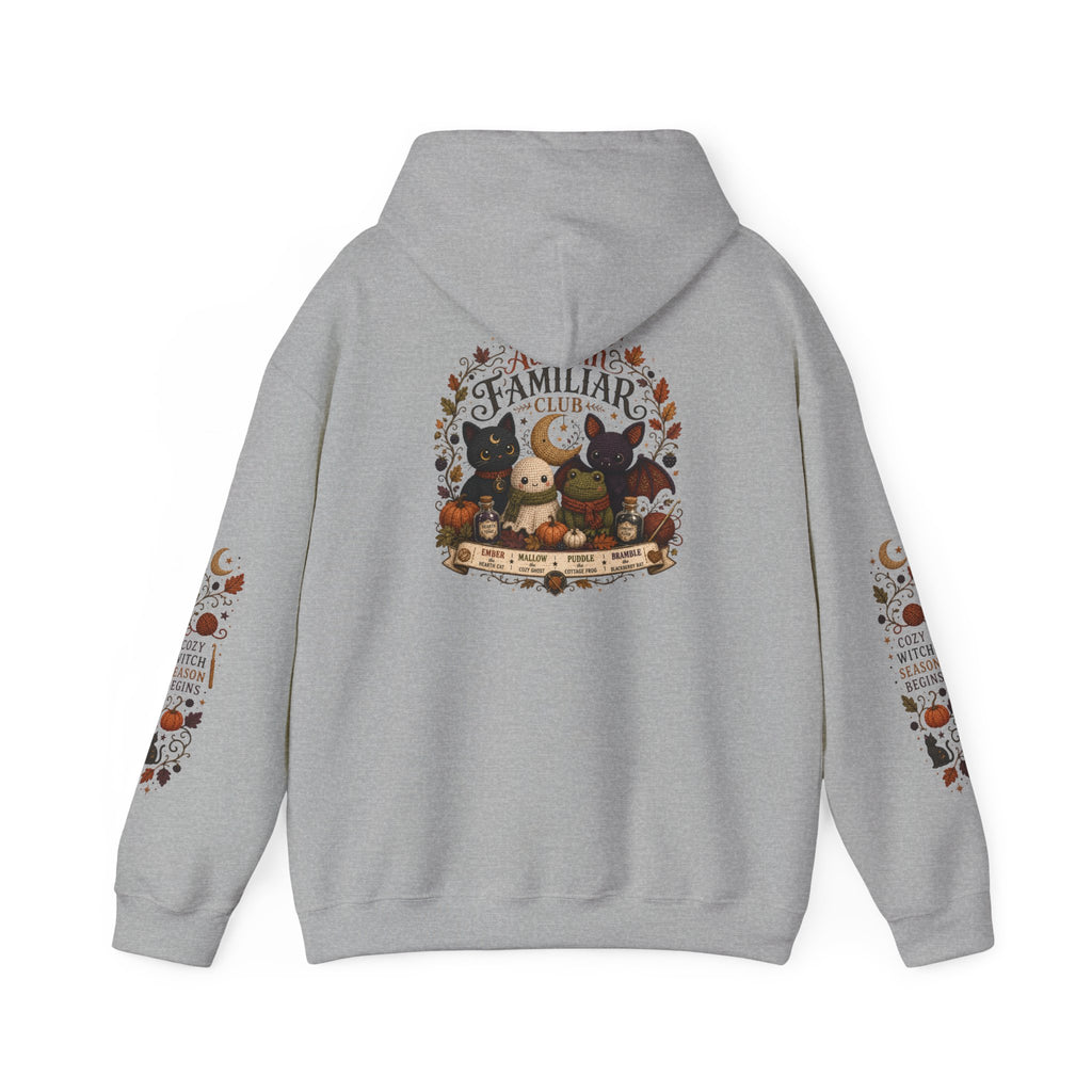Familiar Club Hoodie — Autumn Cats & Pumpkins Cozy Fall Sweatshirt