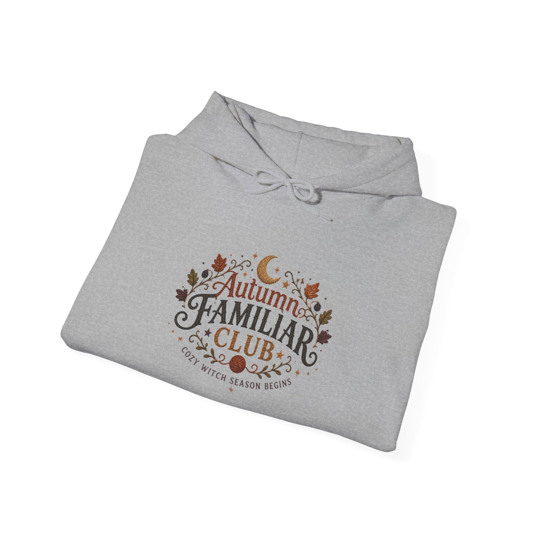 Familiar Club Hoodie — Autumn Cats & Pumpkins Cozy Fall Sweatshirt