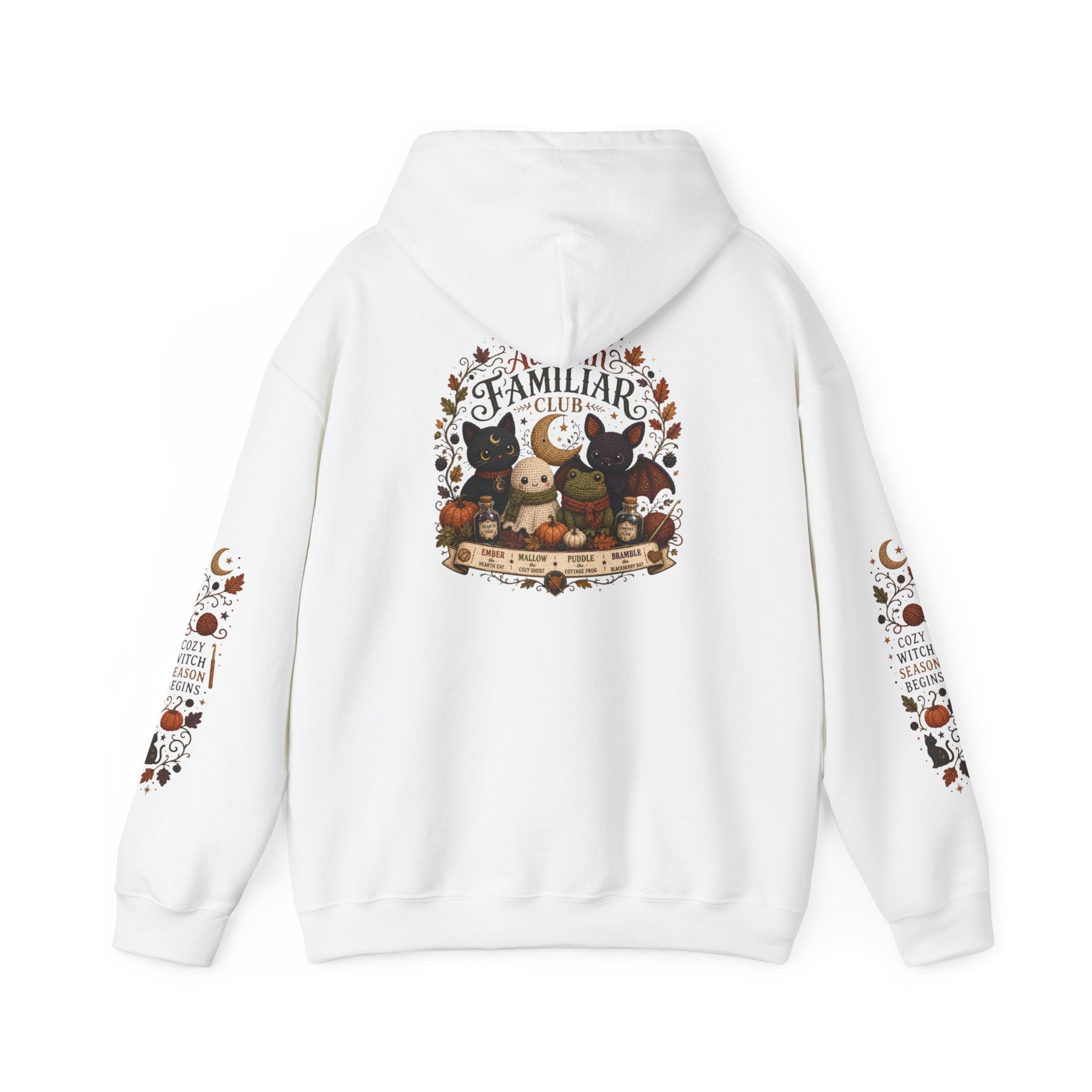 Familiar Club Hoodie — Autumn Cats & Pumpkins Cozy Fall Sweatshirt
